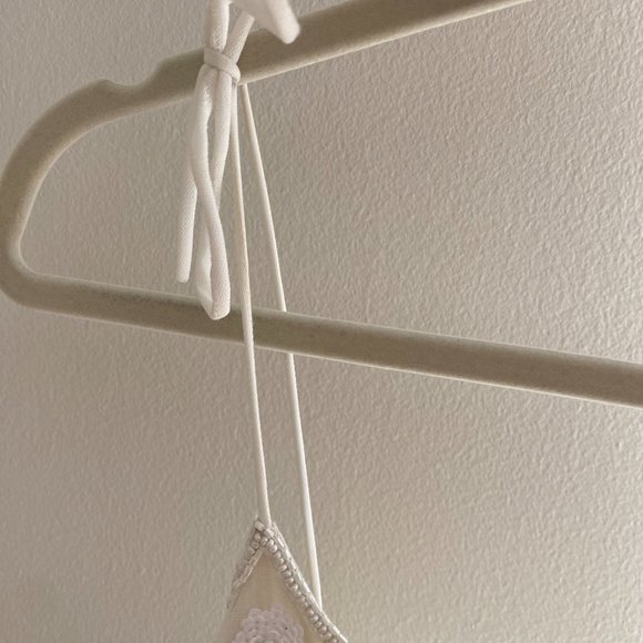 ADRIANNA PAPELL WHITE/CREAM LACE BEADED DRESS - Picture 10 of 10